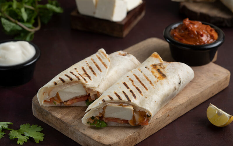 achari paneer wrap