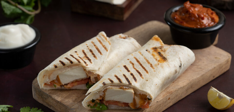 achari paneer wrap